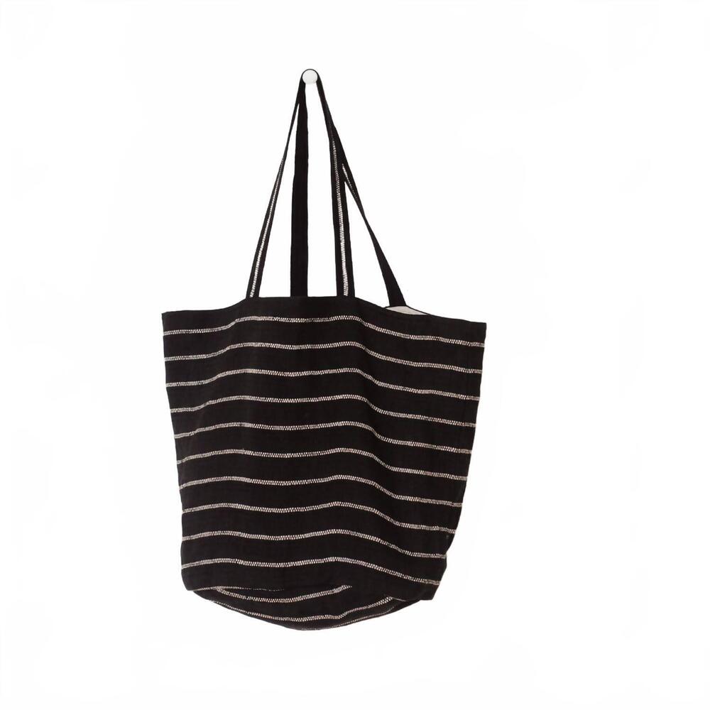 NEW WILL & ATLAS women's chloe shoulder bag in black natural stripe
